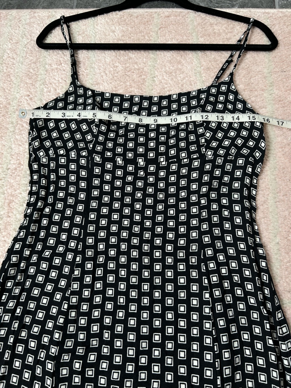 Reformation Liya Black and White Geometric Slip Midi Dress Size 10 Summer Event - Picture 7 of 12